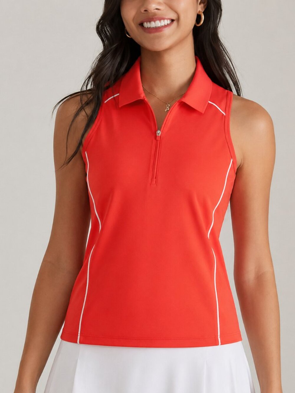 Peter Millar Women's Sun Comfort Quarter Zip Athletic Golf Tennis Polo Top Sz M